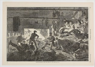 Winter-Quarters in Camp—The Inside of a Hut, published January 24, 1863, Winslow Homer (American,