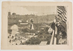 The Great Sumter Meeting in the Union Square, New York, April 11, 1863, published April 25, 1863,