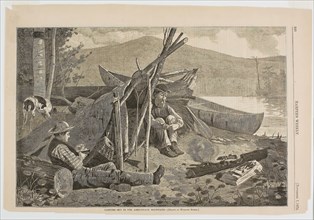 Camping Out in the Adirondack Mountains, published November 7, 1874, Winslow Homer (American,