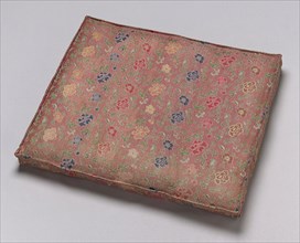 Cushion, Qing dynasty (1644– 1911), late 19th century, China, Silk, warp-float faced 5:1 satin