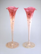 Pair of Agata Vases, c. 1887, Joseph Locke, American, 1846–1936, Made by New England Glass Company,