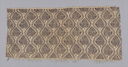 Shawl Fragment, c. 1815, India, India, Wool, double interlocking 2:2 'S' twill tapestry weave, warp