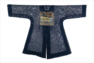 Man’s Bufu (Court Surcoat), Qing dynasty (1644–1911), 1875/1900, Manchu, China, Silk, 1:1 plain
