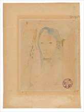 Bust of a Tahitian Woman, 1894, Paul Gauguin, French, 1848-1903, France, Watercolor monotype on