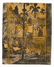 Noa noa (Fragrant), 1894/95, Paul Gauguin, French, 1848-1903, France, Wood-block print in black