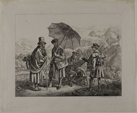 The Artists on Their Journey, 1819, Johann Adam Klein, German, 1792-1875, Germany, Etching on ivory