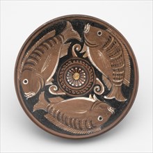 Fish Plate, 350/325 BC, Attributed to the Hippocamp Group, Greek, Canosa, Apulia, Italy, Canosa di