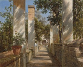 Pergola with Oranges, c. 1834, Thomas Fearnley, Norwegian, 1802-1842, Norway, Oil on paper mounted