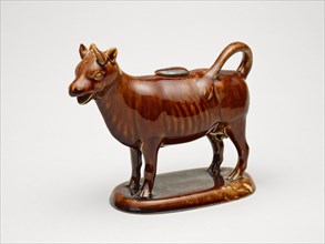 Cow Pitcher with Lid, c. 1855, United States Pottery Company, American, 1847–58, Bennington,