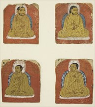 Four Miniature inscribed portraits of four Lamas, 14th century, Tibet, Central Tibet, Central