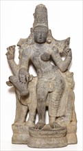 God Shiva as Lord Who Is Half-Male, Half-Female (Ardhanarishvara), 14th century, India, Tamil Nadu,