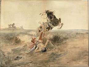 Fallen Indian Warrior, c. 1886, Charles Marion Russell, American, 1865-1926, United States,