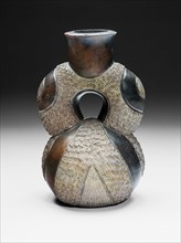 Stirrup Vessel with Textured Surface, c. 800 B.C., Chavín, North coast, Peru, North Coast, Ceramic