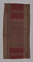 Ceremonial Cloth (Pua sungkit), 19th century, Iban, Indonesia, Borneo, Sarawak, Indonesia, Three