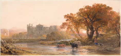 Evening in Italy—the Deserted Villa, 1845, Samuel Palmer, English, 1805-1881, United Kingdom,