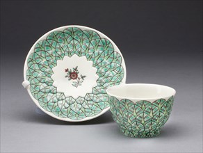 Teabowl and Saucer, c. 1720, Saint-Cloud Porcelain Manufactory, French, 1666-1766, Saint-Cloud,