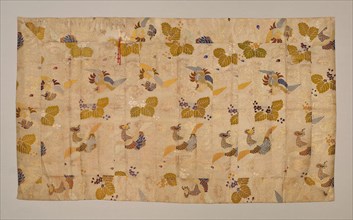 Kesa, late Edo period (1789–1868), 1800/50, Japan, Silk, gold-leaf-on-lacquered-paper-strip wrapped