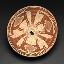 Bowl with Three-part Antelope Design, 950/1150, Mimbres branch of the Mogollon, Classic Mimbres