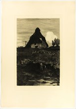 Moor Hut, 1895, Hans am Ende, German, 1864-1918, Germany, Etching on cream wove paper, 357 × 232 mm
