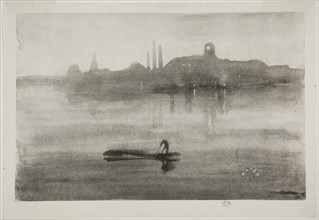 Nocturne, 1878, James McNeill Whistler, American, 1834-1903, United States, Lithotint with