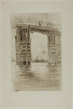 The Tall Bridge, 1878, James McNeill Whistler, American, 1834-1903, United States, Lithotint, in
