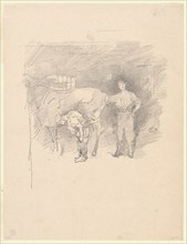 The Farriers, 1888, James McNeill Whistler, American, 1834-1903, United States, Transfer lithograph