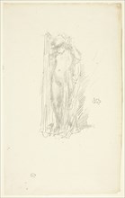 Model Draping, probably 1889, James McNeill Whistler, American, 1834-1903, United States, Transfer