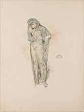 Draped Figure, Standing, 1891, James McNeill Whistler, American, 1834-1903, United States,