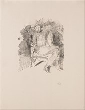 Firelight: Joseph Pennell, No. 1, 1896, James McNeill Whistler, American, 1834-1903, United States,