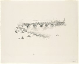 Evening, Little Waterloo Bridge, 1896, James McNeill Whistler, American, 1834-1903, United States,
