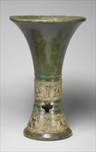 Beaker, Shang dynasty ( about 1600–1046 BC ), China, Bronze, H. 30.5 cm (12 in.)