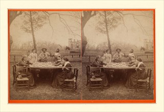 Aunt Hannah’s quilting party, 1896, United States, photograph