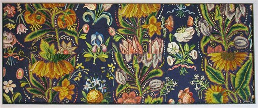 Panel, 1630/40, France, Wool, warp-float faced 2:1 ‘S’ twill weave, fulled, appliquéd with linen,