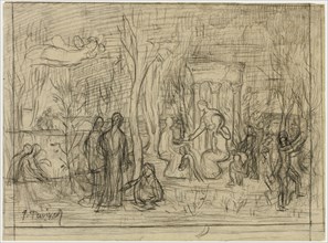 Compositional study for The Sacred Grove, Beloved of the Arts and the Muses, 1883/84, Pierre Puvis