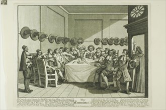 The Committee, plate ten from Hudibras, February 1725/26, William Hogarth, English, 1697-1764,