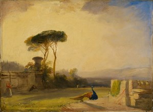 View on the Grounds of a Villa near Florence, 1826, Richard Parkes Bonington, British, 1802-1828,