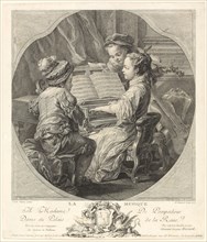 Allegory of Music, 1756, Etienne Fessard (French, 1714-1777), after Carle Van Loo (French,
