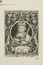 Charlemagne, plate seven from The Nine Worthies, 1594, Nicolaes de Bruyn (Flemish, 1571-1656),