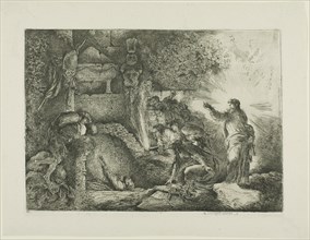 The Raising of Lazarus, c. 1649, Giovanni Benedetto Castiglione, Italian, 1609-1664, Italy, Etching