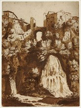 View of Tivoli with the Bridge Over the Anio Waterfall, 1620, Cornelis van Poelenburgh, Dutch,