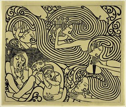 Image Design for a Poster, Wagenaar’s Cantata ‘The Shipwreck’, 1899, Jan Toorop, Dutch, 1858-1928,