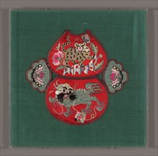 Child’s Collar, Qing dynasty (1644– 1911), late 19th century, China, Silk, satin weaves,