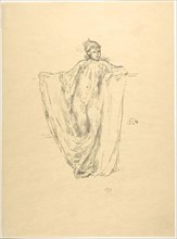 Figure Study, 1894, James McNeill Whistler, American, 1834-1903, United States, Lithograph on beige