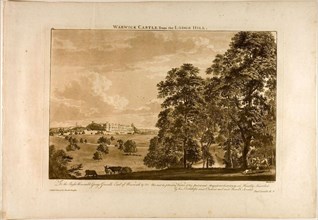 Warwick Castle from the Lodge Hill, plate 1, January 1776, Paul Sandby, English, 1731-1809,