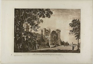 The Entrance of Warwick Castel from the Lower Court, plate 2, January 1776, Paul Sandby, English,
