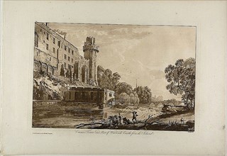 Caesar’s Tower and Part of Warwick Castle from the Island, plate three from Views of Warwick