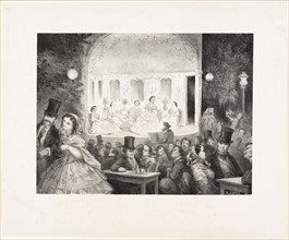 Sketch of a Café-Concert on the Rue Madame, 1857, Antoine-Gustave Droz, French, 1832-1895, French,