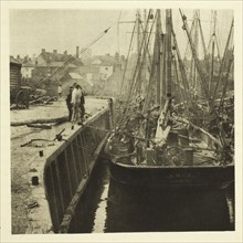 In Dock, 1887, Peter Henry Emerson, English, born Cuba, 1856–1936, England, Photoetching, pl. XIII