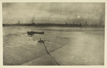 The Last of the Ebb-Great Yarmouth from Breydon, 1887, Peter Henry Emerson, English, born Cuba,