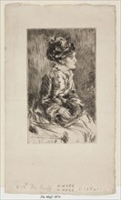 The Muff, 1874, James McNeill Whistler, American, 1834-1903, United States, Drypoint in black on